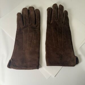 Womens Brown Suede Gloves Women's Size S Unbranded